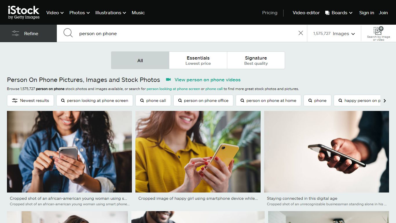Person On Phone Pictures, Images and Stock Photos
